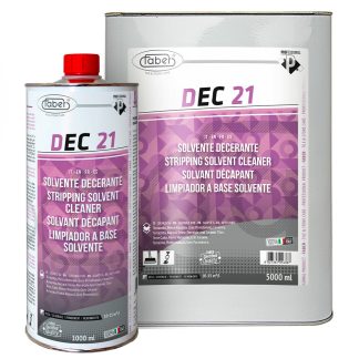 Faber DEC 21 professional solvent remover – strips synthetic and organic wax, sealants, grease, & treatments from marble, porcelain, and agglomerate surfaces.