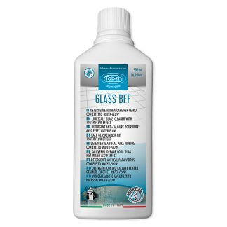 Faber Glass BFF 500ml bottle for glass limescale removal.
