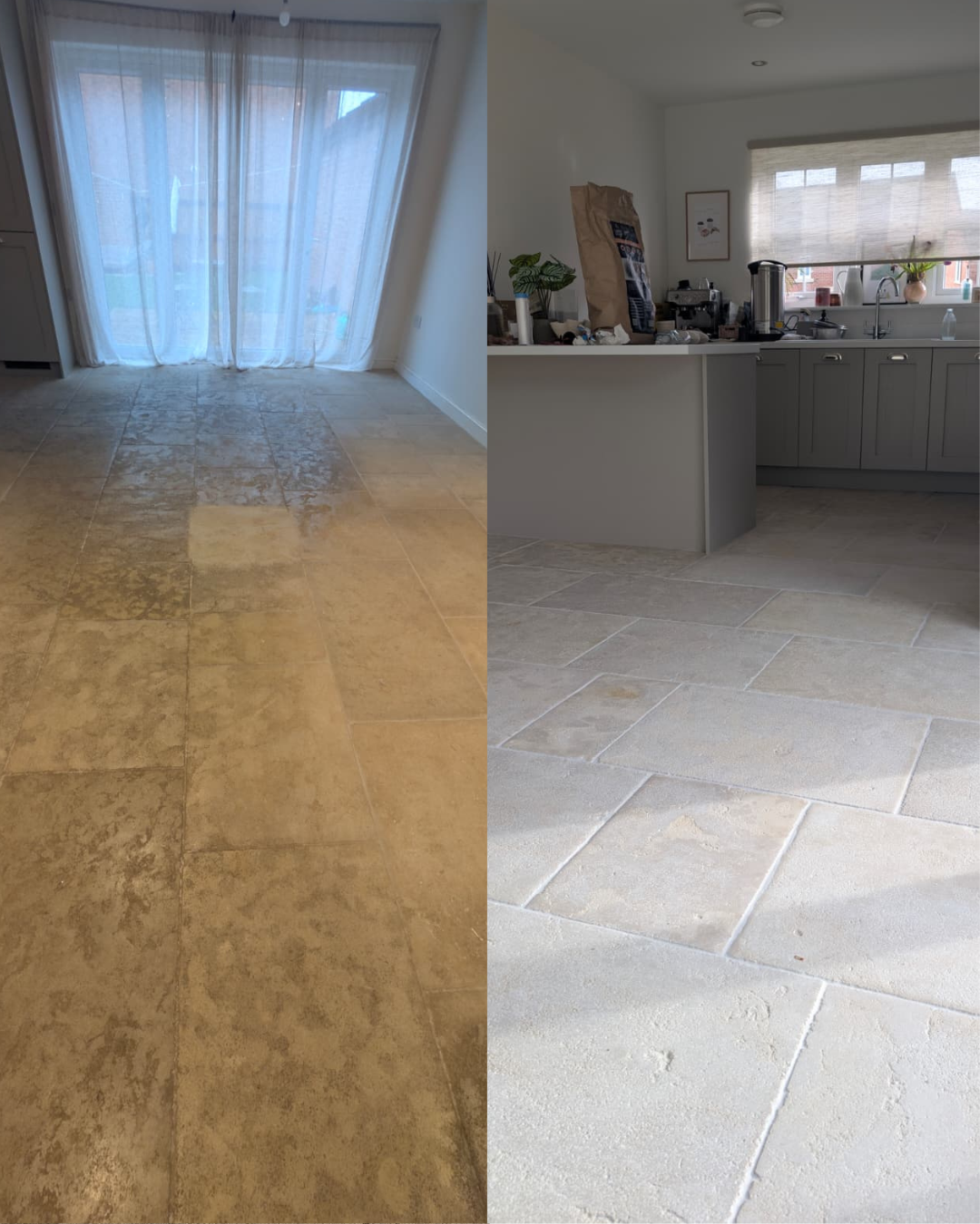 sandy limestone sealed with Faber Hidro 150
